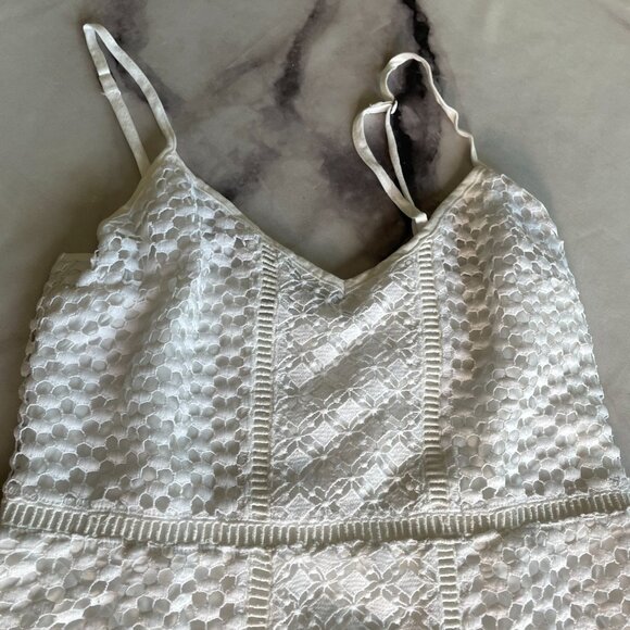 Abercrombie & Fitch White Eyelet Lace Mini Dress XS - Picture 7 of 12